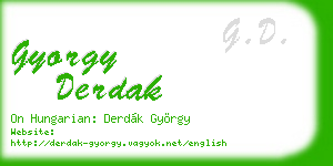 gyorgy derdak business card
